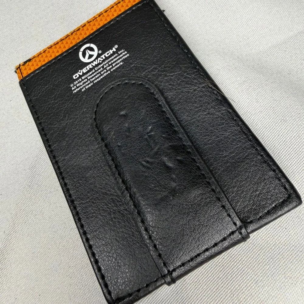 Overwatch Blizzard Entertainment Black Orange Card Holder Money Clip Wallet 2018